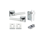 Helsinki Lever - Square Rose Entrance Kit with Separate High Security Lock - entrance set configuration (5 of 14)