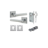 Helsinki Lever - Square Rose Entrance Kit with Separate High Security Lock - entrance set configuration (9 of 14)