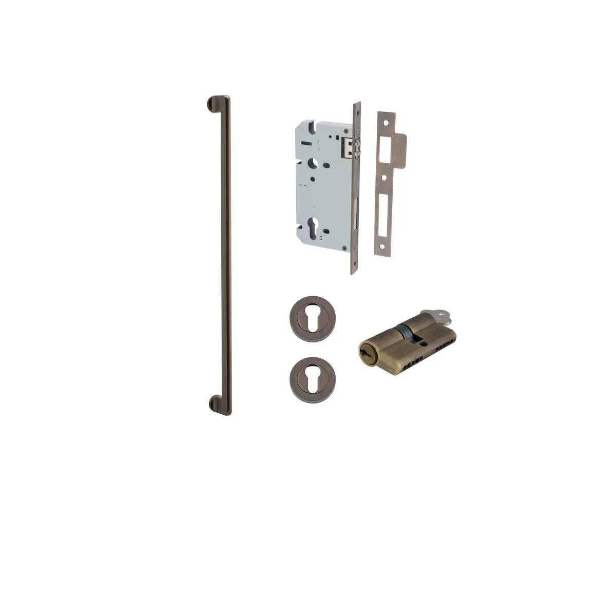 Baltimore Pull Handle - 600mm Entrance Kit with Separate High Security Lock
