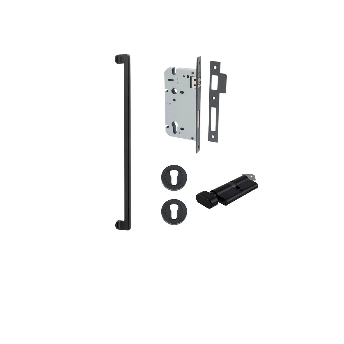 Baltimore Pull Handle - 600mm Entrance Kit with Separate High Security Lock