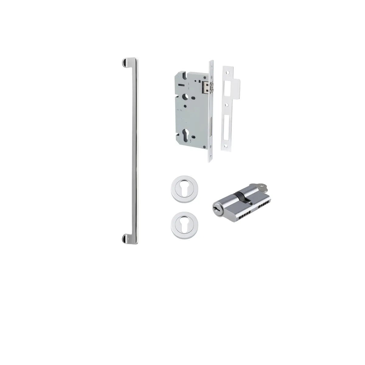 Baltimore Pull Handle - 600mm Entrance Kit with Separate High Security Lock