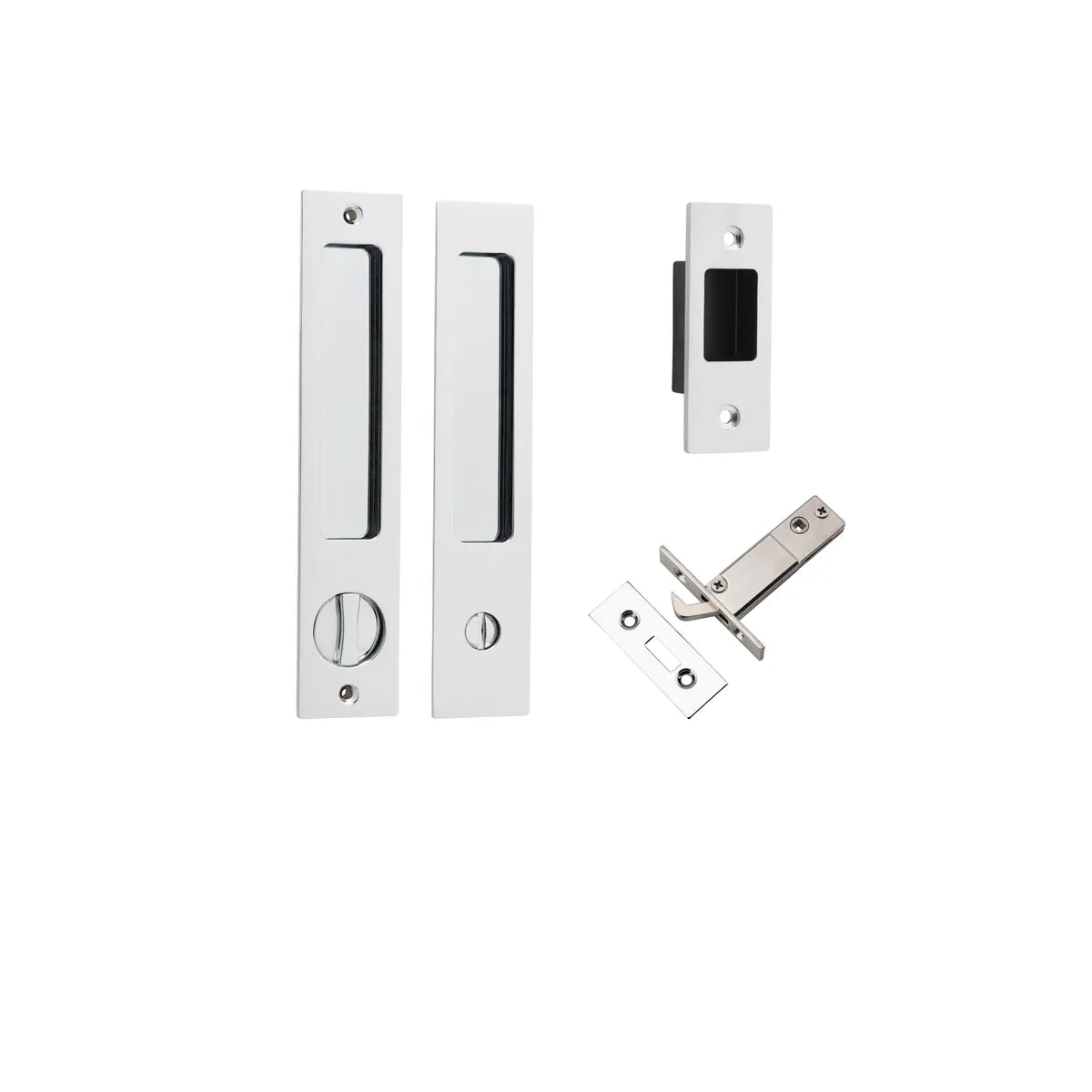 Rectangular Sliding Door Pull Privacy Kit with Privacy Turn