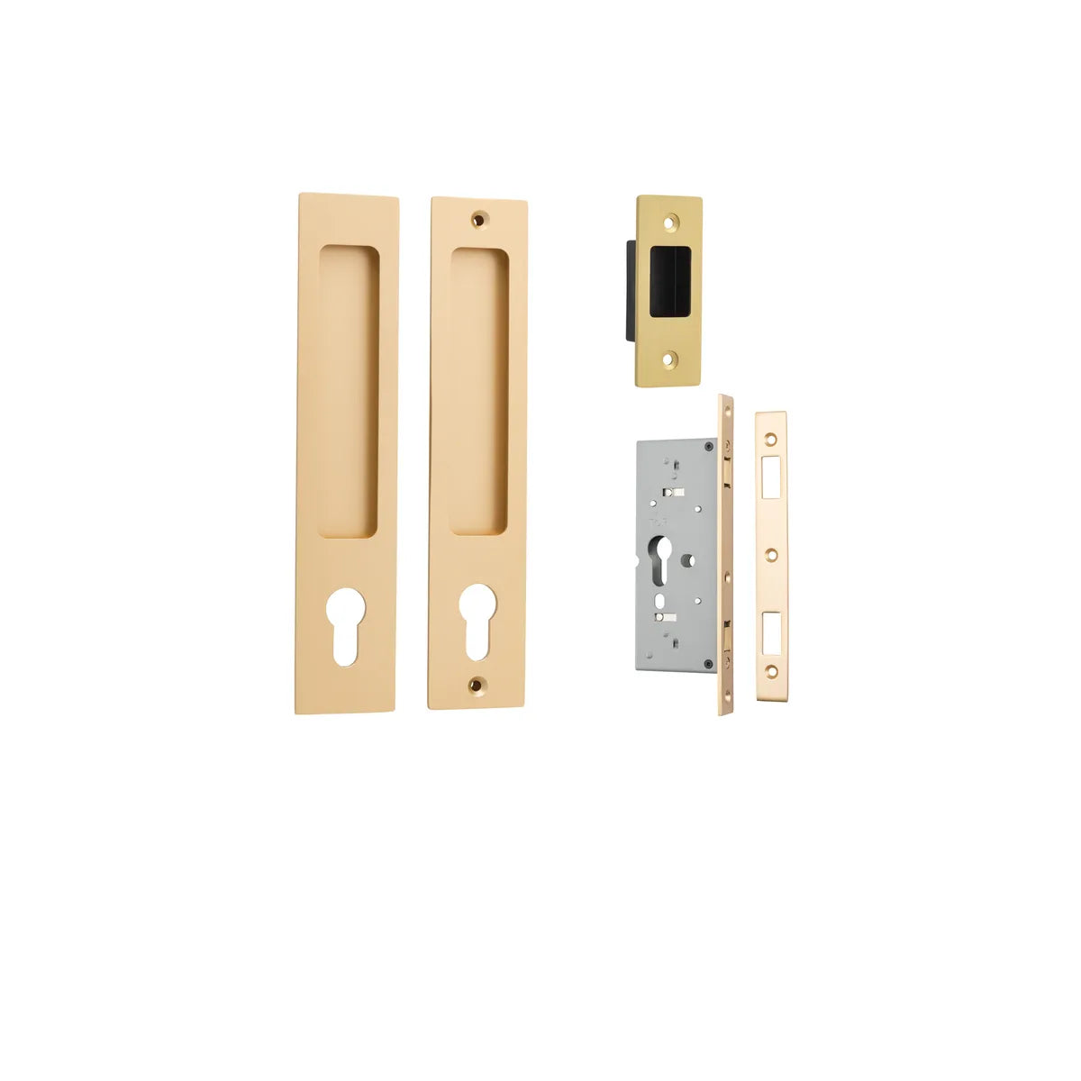 Rectangular Sliding Door Pull Entrance Kit with High Security Lock