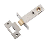 Hard Sprung Split Cam Tube Latch - 60mm Backset in Satin Nickel - front view