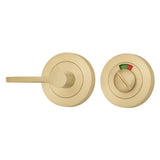 Accessibility Privacy Turn with Indicator - Round in Brushed Brass - front view