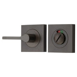 Accessibility Privacy Turn with Indicator - Square in Signature Brass - finish and profile close-up