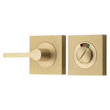 Accessibility Privacy Turn with Indicator - Square in Brushed Brass - front view
