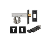 Euro Mortice Deadbolt Kit - 60mm Backset with Square Euro Escutcheon Key/Thumb