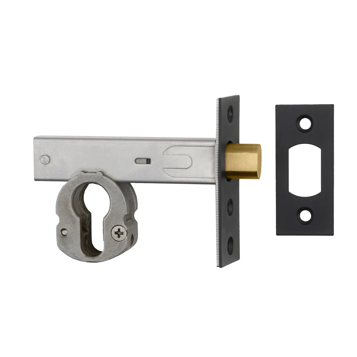 Euro Mortice Deadbolt - 60mm Backset in Matt Black - alternative product view