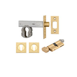 Euro Mortice Deadbolt Kit - 60mm Backset with Square Euro Escutcheon Key/Thumb