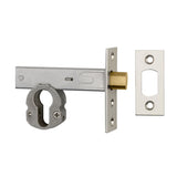 Euro Mortice Deadbolt - 60mm Backset in Polished Nickel - full product view