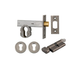 Euro Mortice Deadbolt Kit - 60mm Backset with Round Euro Escutcheon Key/Thumb