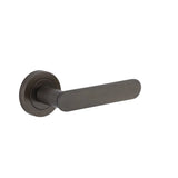 Bronte Lever - Round Rose in Brushed Brass - finish and profile close-up