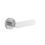 Bronte Lever - Round Rose in Brushed Chrome - angled product view