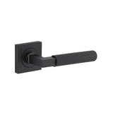 Brunswick Lever - Square Rose in Matt Black - angled product view