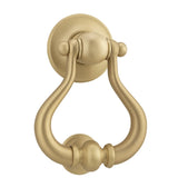 Sarlat Door Knocker in Brushed Brass - front view by IVER