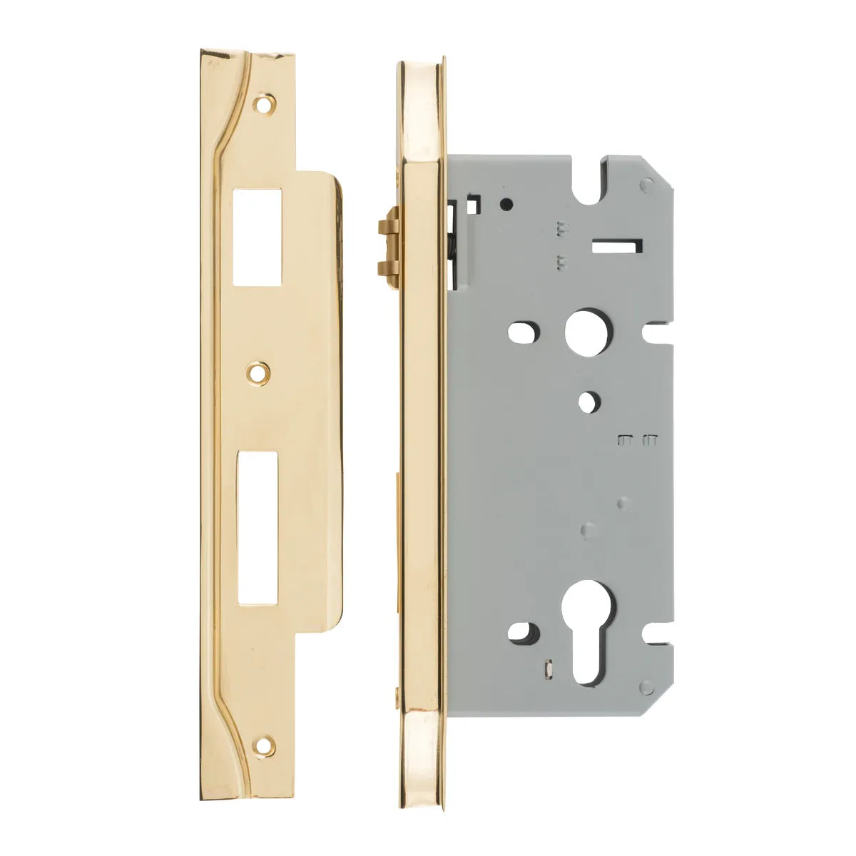 Rebated 85mm Euro Roller Mortice Locks - 60mm Backset