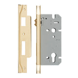 Rebated 85mm Euro Roller Mortice Locks - 60mm Backset