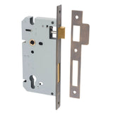85mm Euro Mortice Locks - 60mm Backset in Signature Brass - angled product view