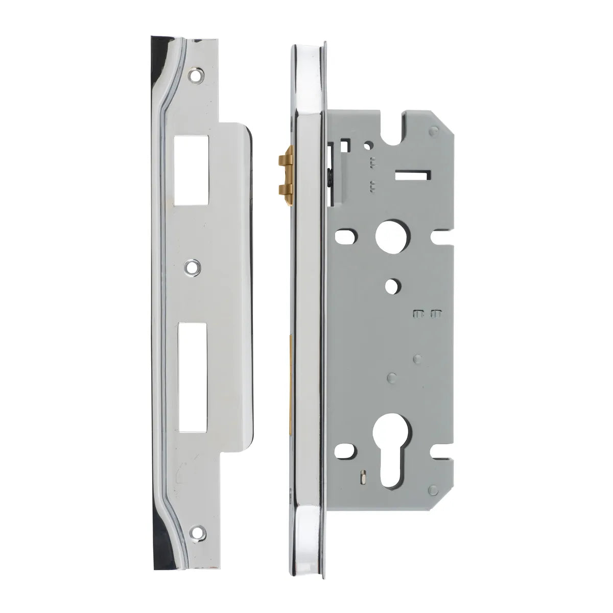 Rebated 85mm Euro Roller Mortice Locks - 45mm Backset