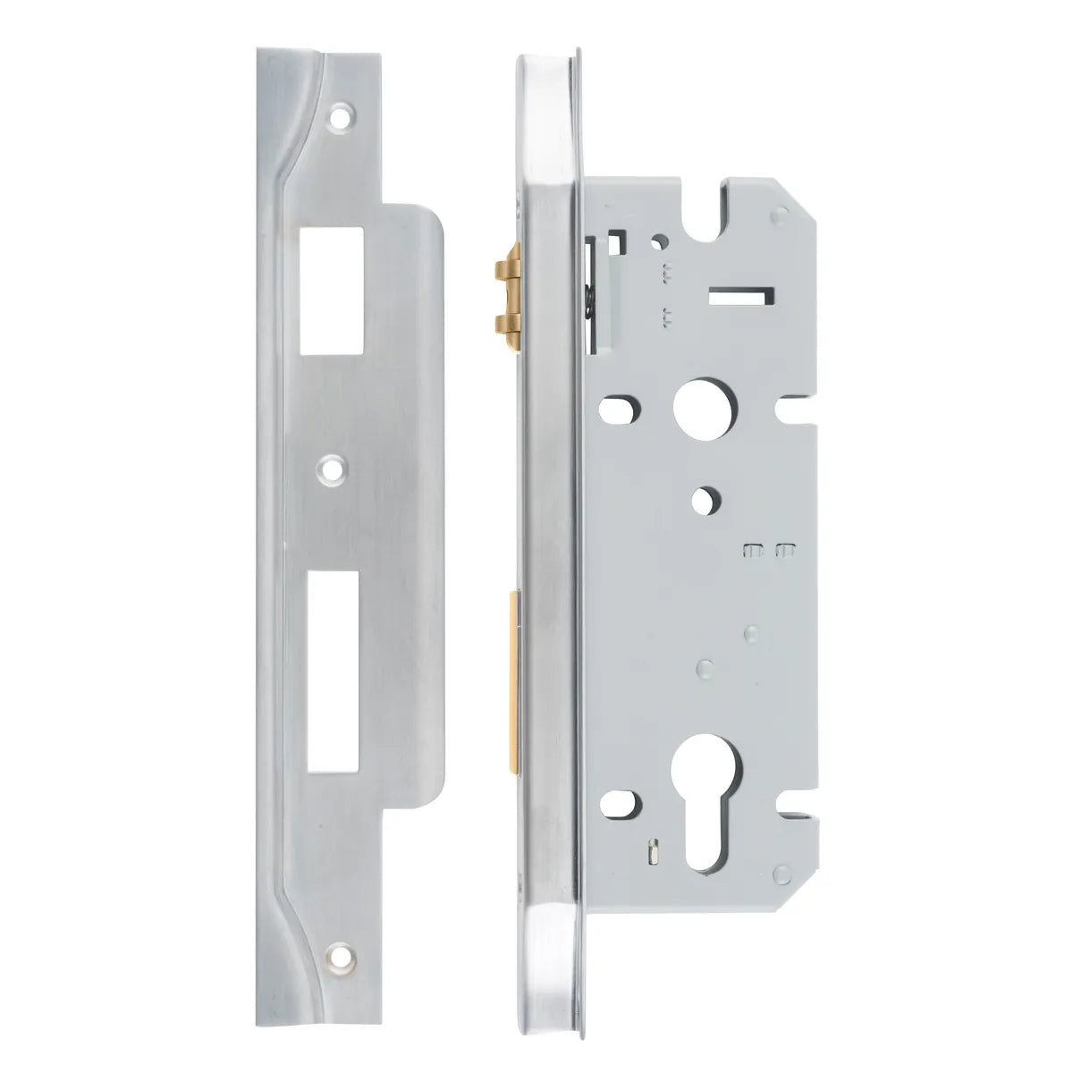 Rebated 85mm Euro Roller Mortice Locks - 45mm Backset