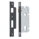 Rebated 85mm Euro Roller Mortice Locks - 45mm Backset in Brushed Chrome - alternative product view