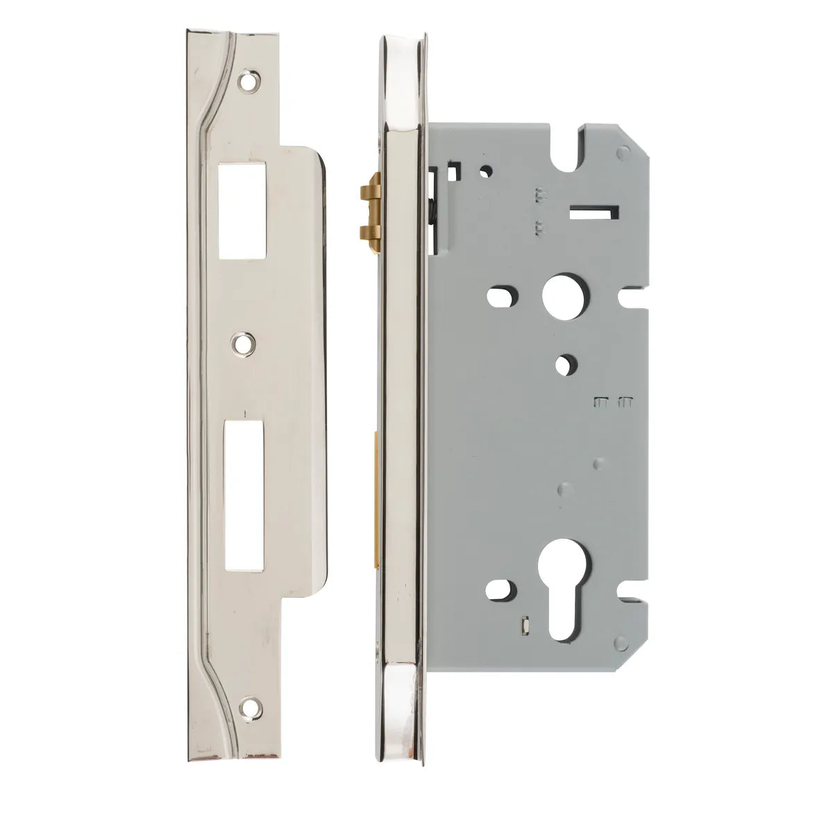 Rebated 85mm Euro Roller Mortice Locks - 60mm Backset