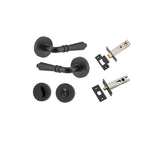 Sarlat Lever - Round Rose Privacy Kit with Separate Privacy Turn