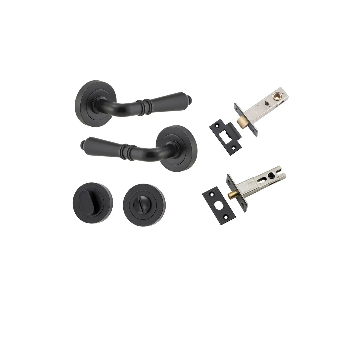 Sarlat Lever - Round Rose Privacy Kit with Separate Privacy Turn
