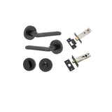 Baltimore Lever - Round Rose Privacy Kit with Separate Privacy Turn in Brushed Chrome - privacy set configuration (3 of 7)