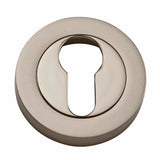 Euro Escutcheons - Round in Satin Nickel - full product view