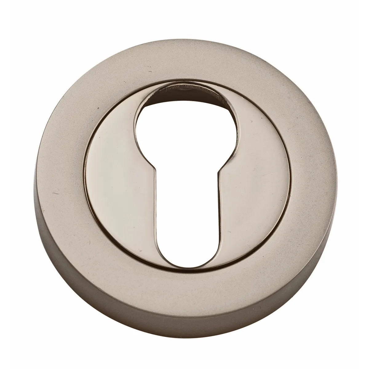 Euro Escutcheons - Round in Satin Nickel - full product view