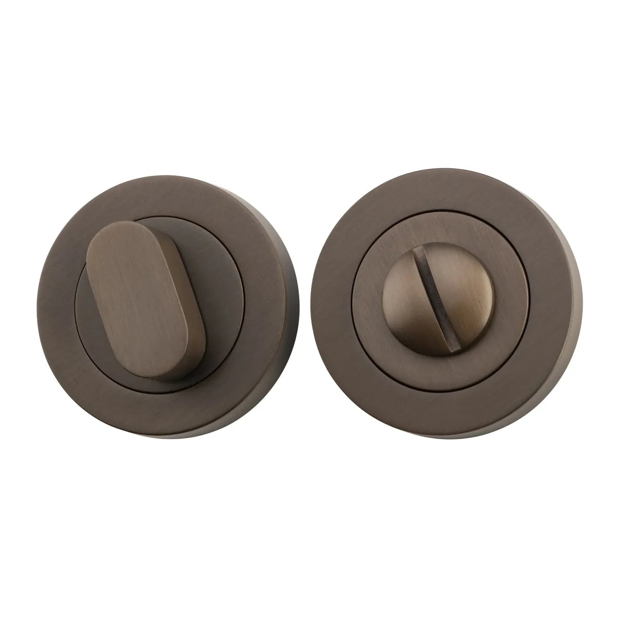 Privacy Turn - Round in Brushed Chrome - angled product view (10 of 10)