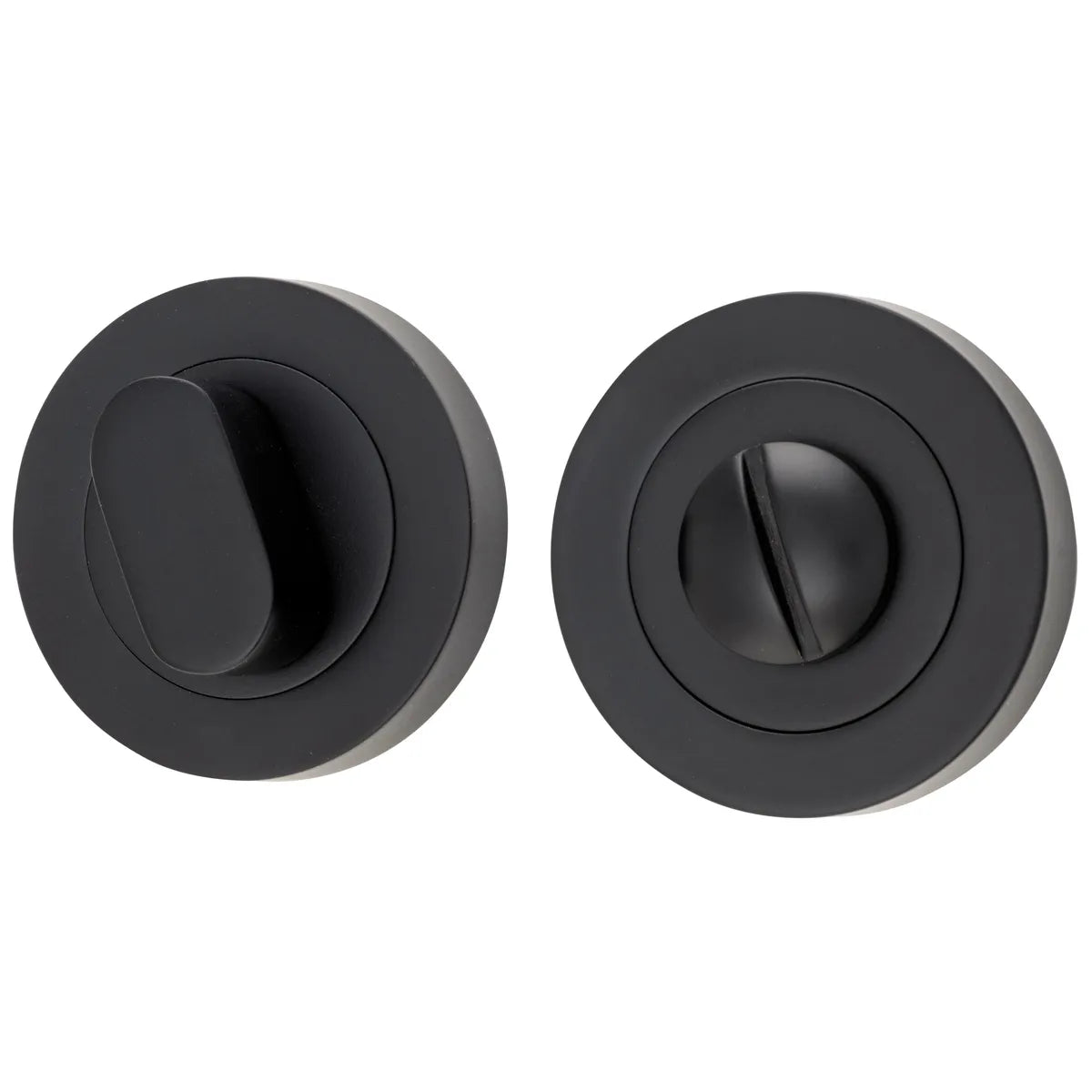 Privacy Turn - Round in Matt Black - alternative product view