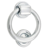 Ring Door Knocker in Polished Chrome - alternative product view
