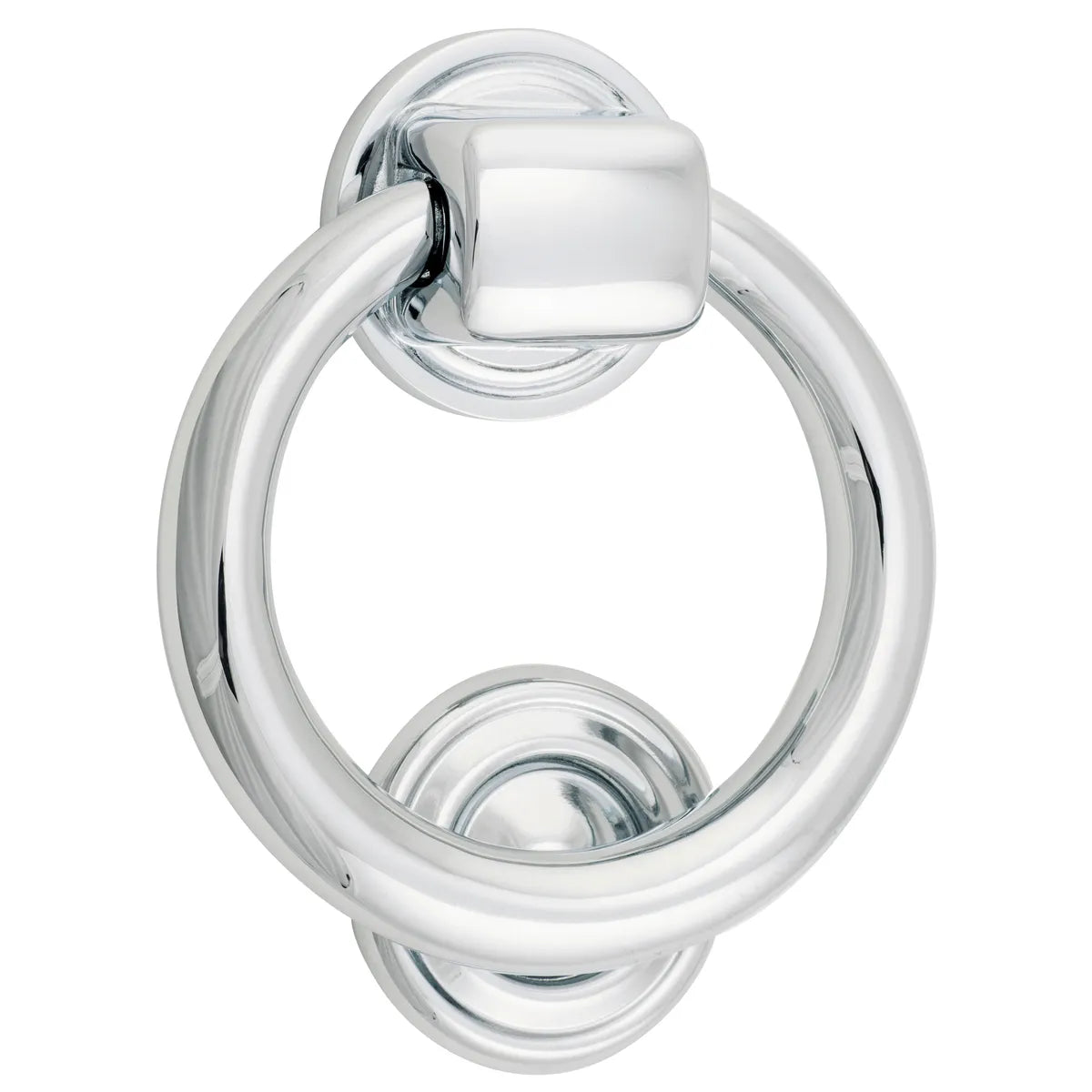 Ring Door Knocker in Polished Chrome - alternative product view