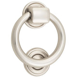 Ring Door Knocker in Satin Nickel - finish and profile close-up