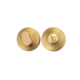 Privacy Turn - Round in Brushed Brass - front view