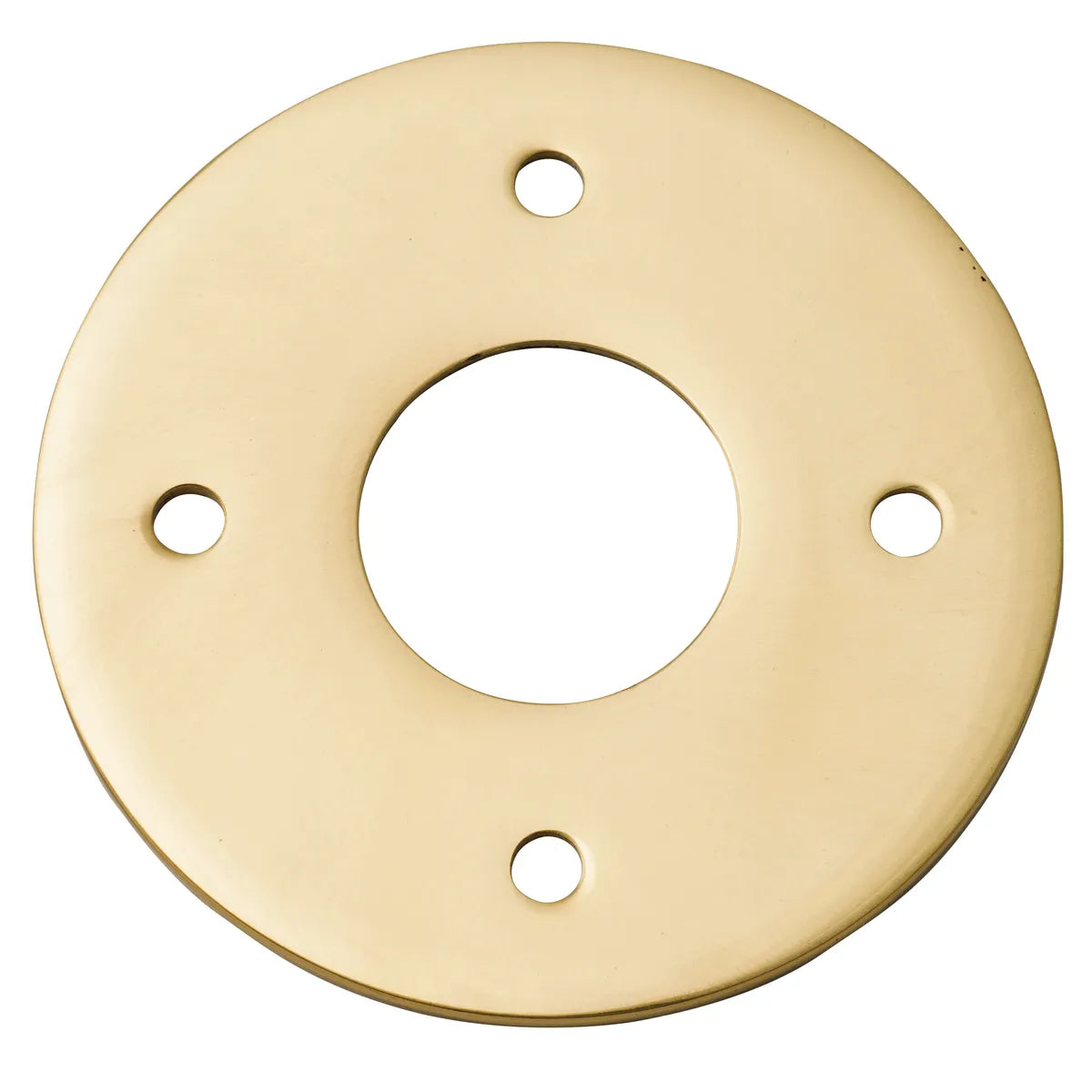 Adaptor Plate - Round in Polished Brass - rear mounting detail