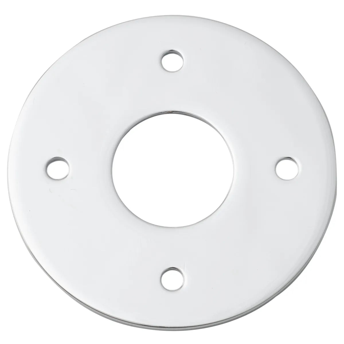 Adaptor Plate - Round in Polished Chrome - finish and profile close-up