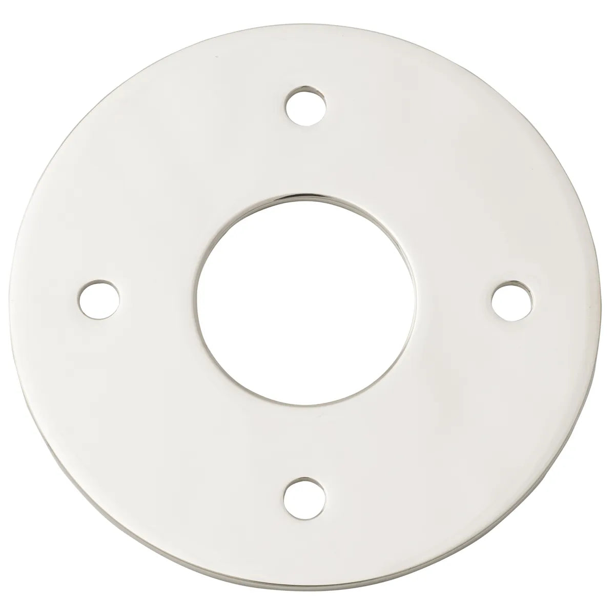 Adaptor Plate - Round in Polished Nickel - angled product view