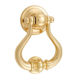 Sarlat Door Knocker in Polished Brass - rear mounting detail