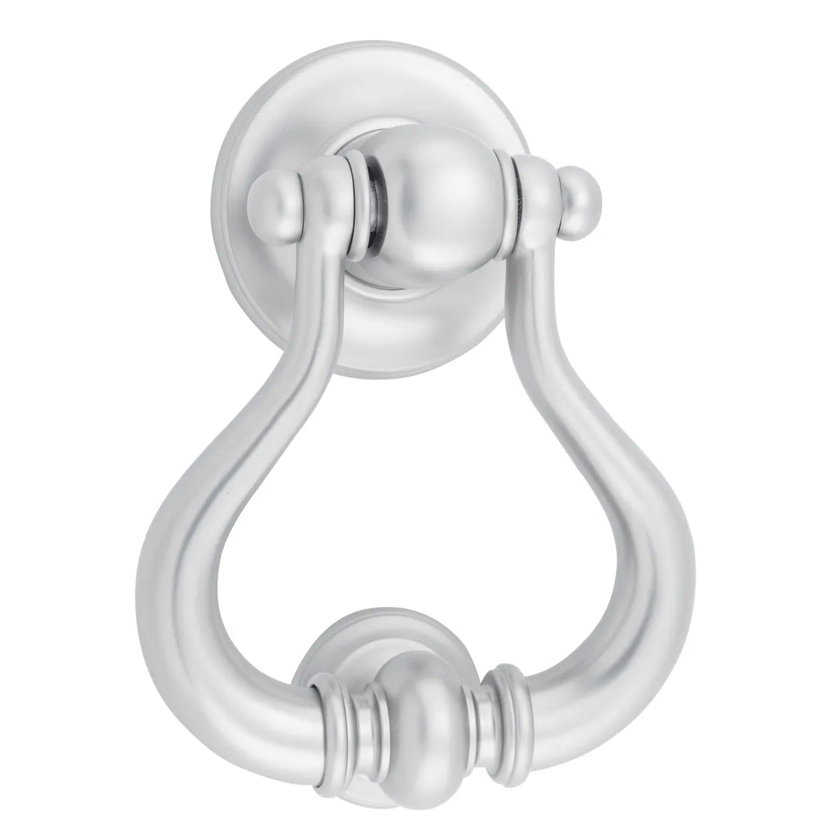 Sarlat Door Knocker in Brushed Chrome - angled product view