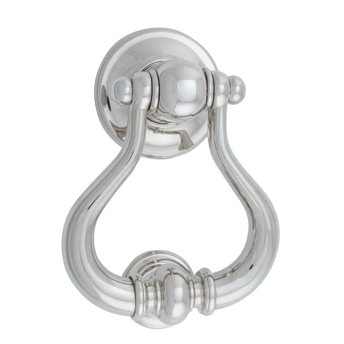 Sarlat Door Knocker in Polished Nickel - full product view