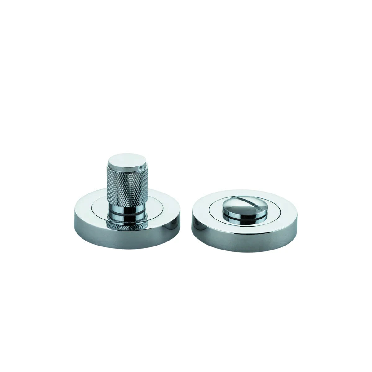 Brunswick Privacy Turn - Round in Polished Chrome - side profile view