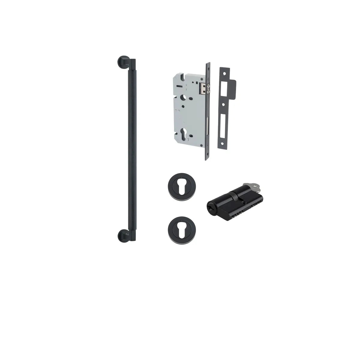 Brunswick Pull Handle - 450mm Entrance Kit with Separate High Security Lock