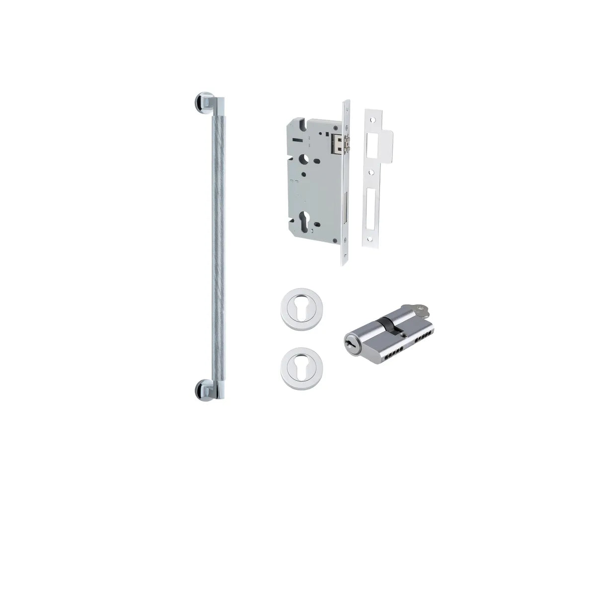 Brunswick Pull Handle - 450mm Entrance Kit with Separate High Security Lock