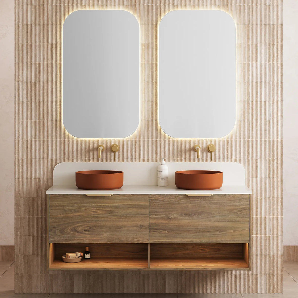 Timberline Kansas Vanity 1500mm Double Bowl