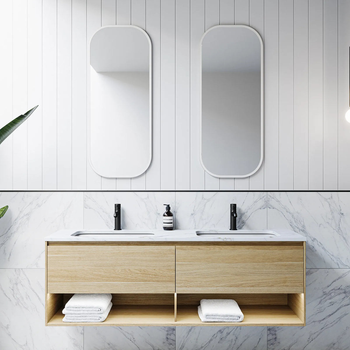 Timberline Kansas Vanity 1500mm Double Bowl