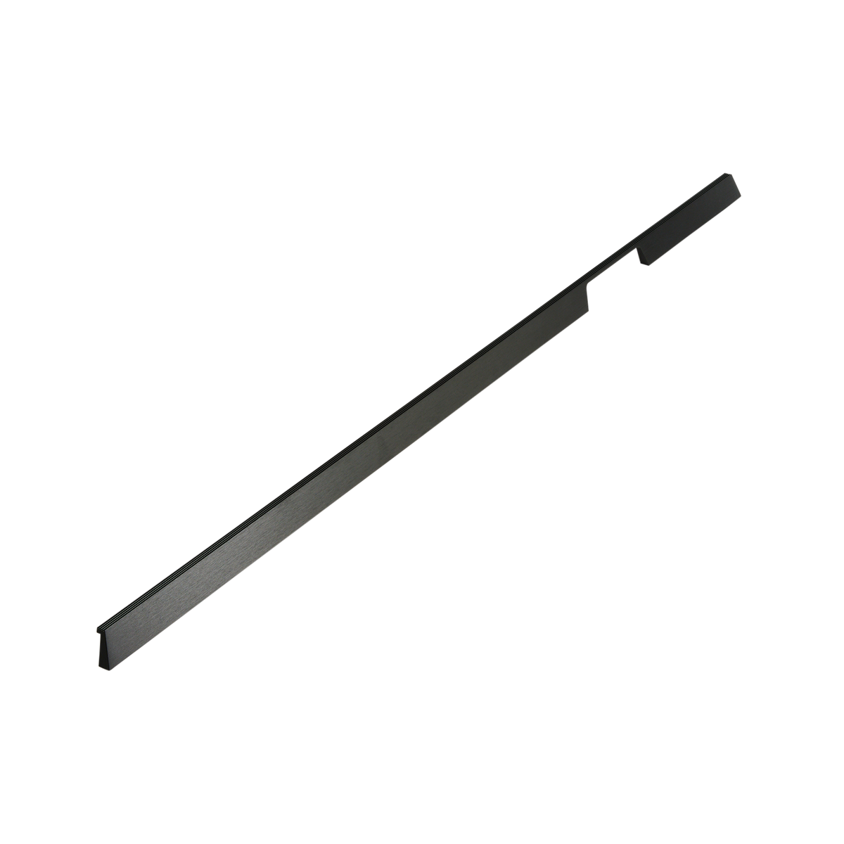 Momo Rail D Handle Left 1120mm in Brushed Black - side profile view